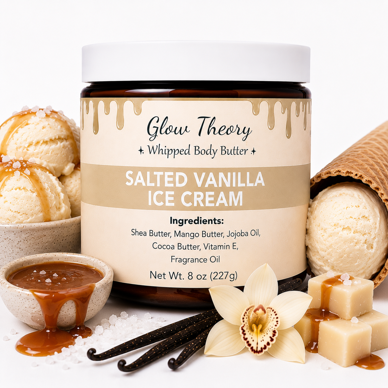 Salted Vanilla Ice Cream  — Whipped Body Butter