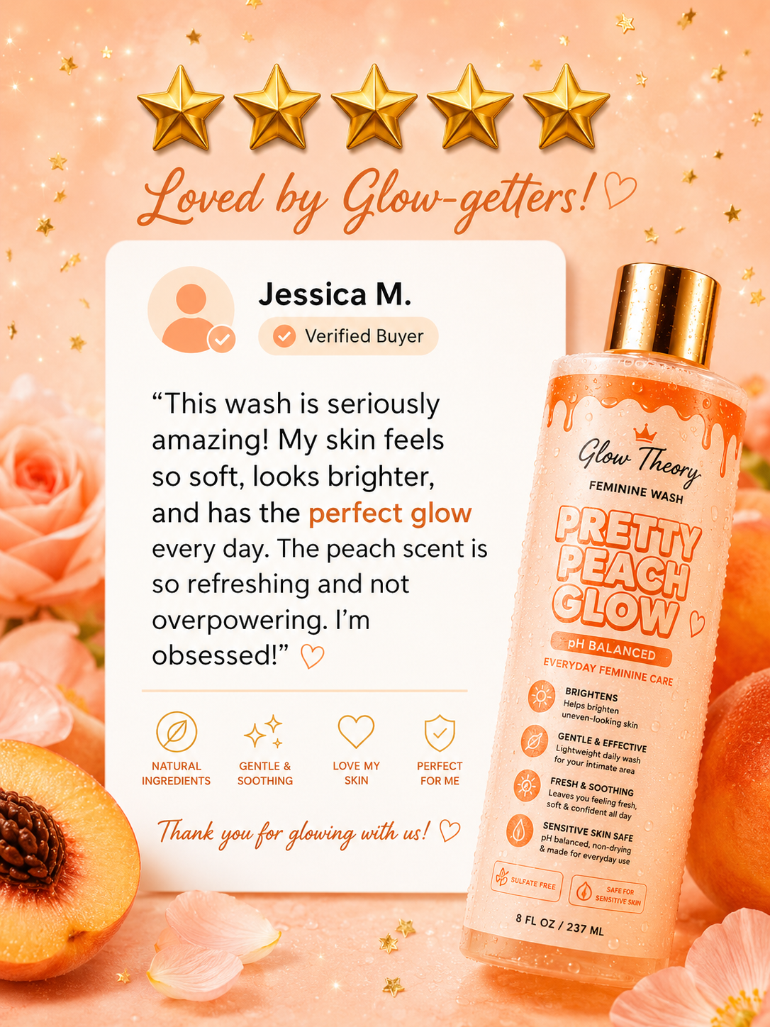 Pretty Peach Glow Brightening Glow Wash
