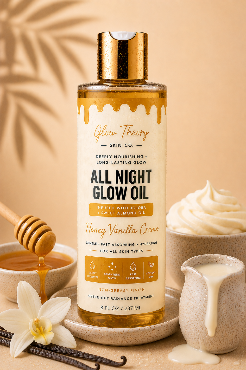 Glow Theory Honey Vanilla Crème All Night Glow Oil
