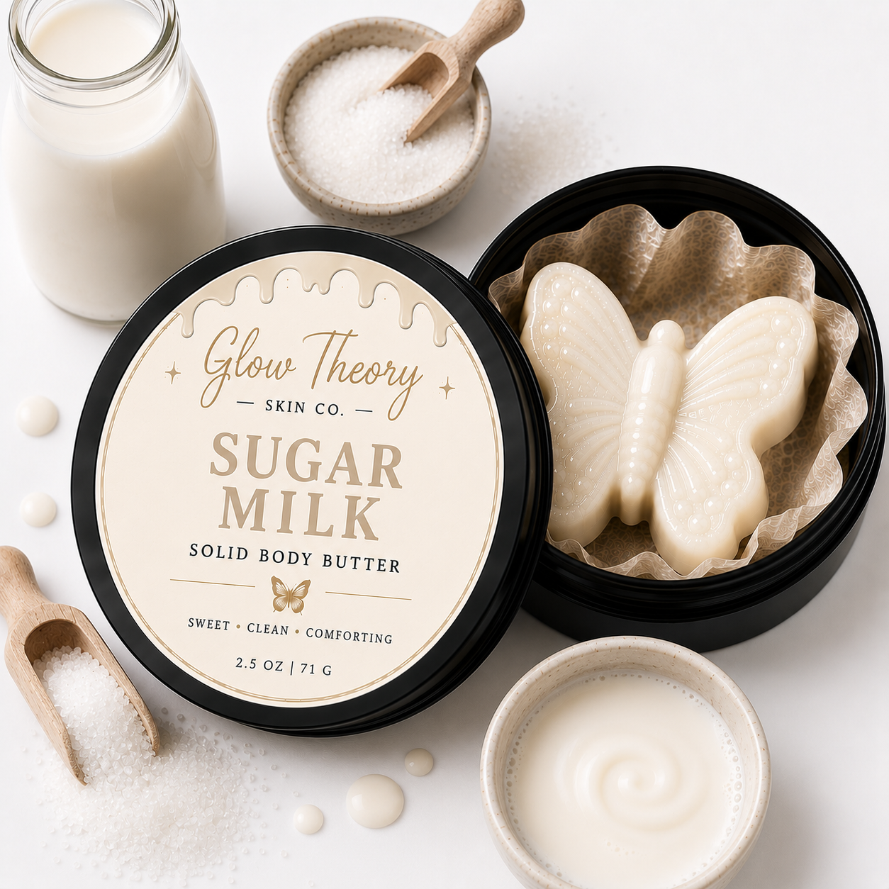 Sugar Milk Solid Body Butter