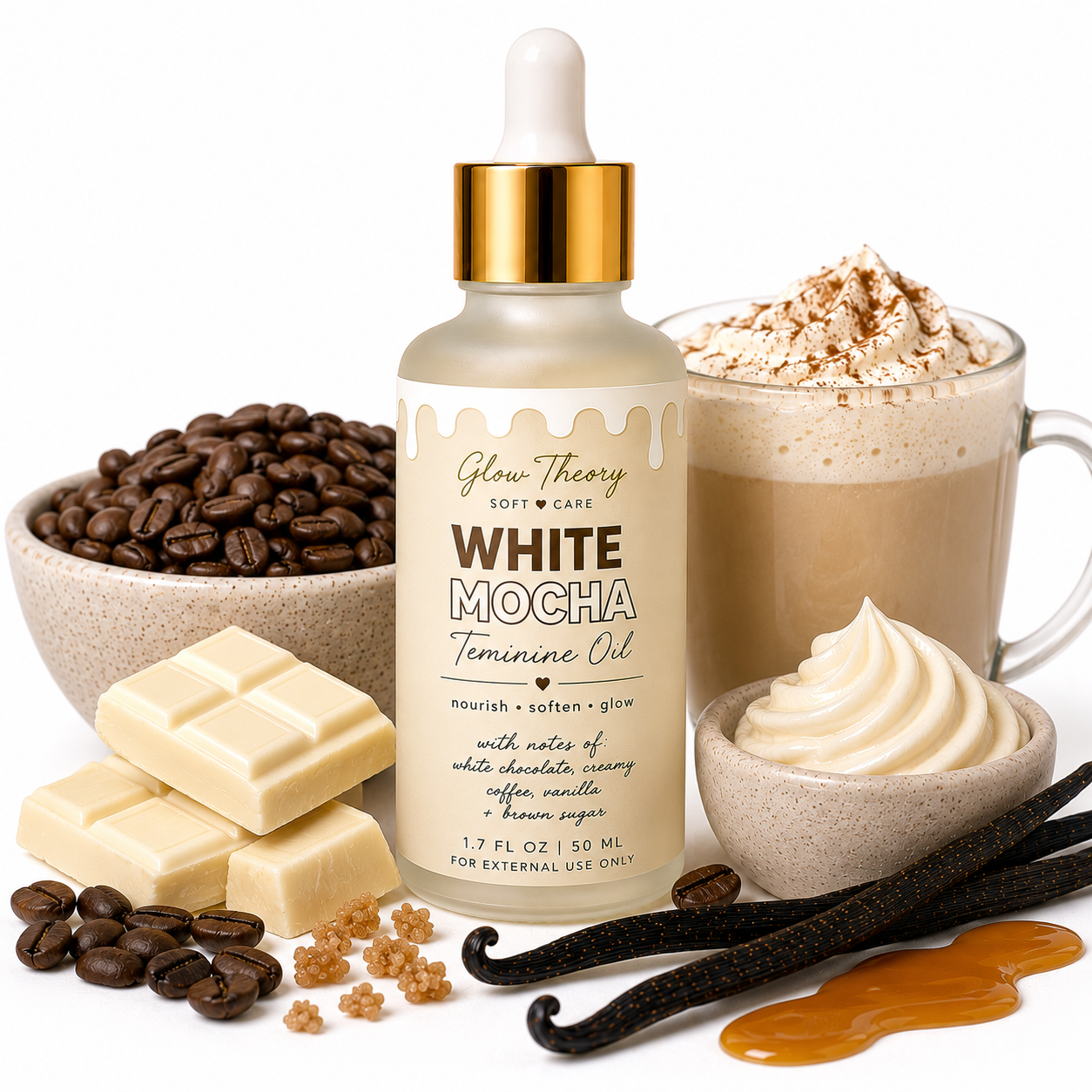 White Mocha Feminine Glow Oil