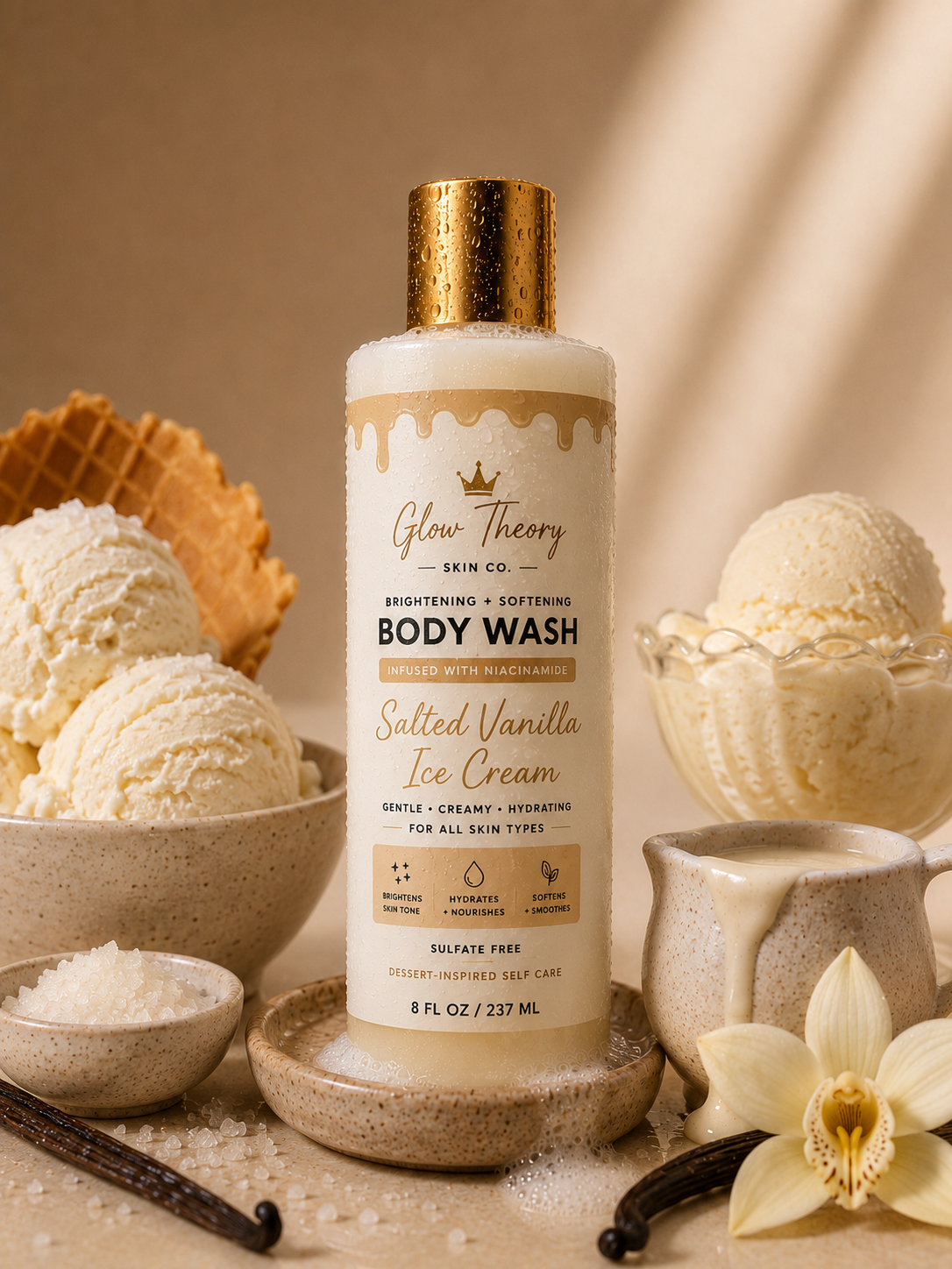 Salted Vanilla Ice Cream - Brightening Body Wash
