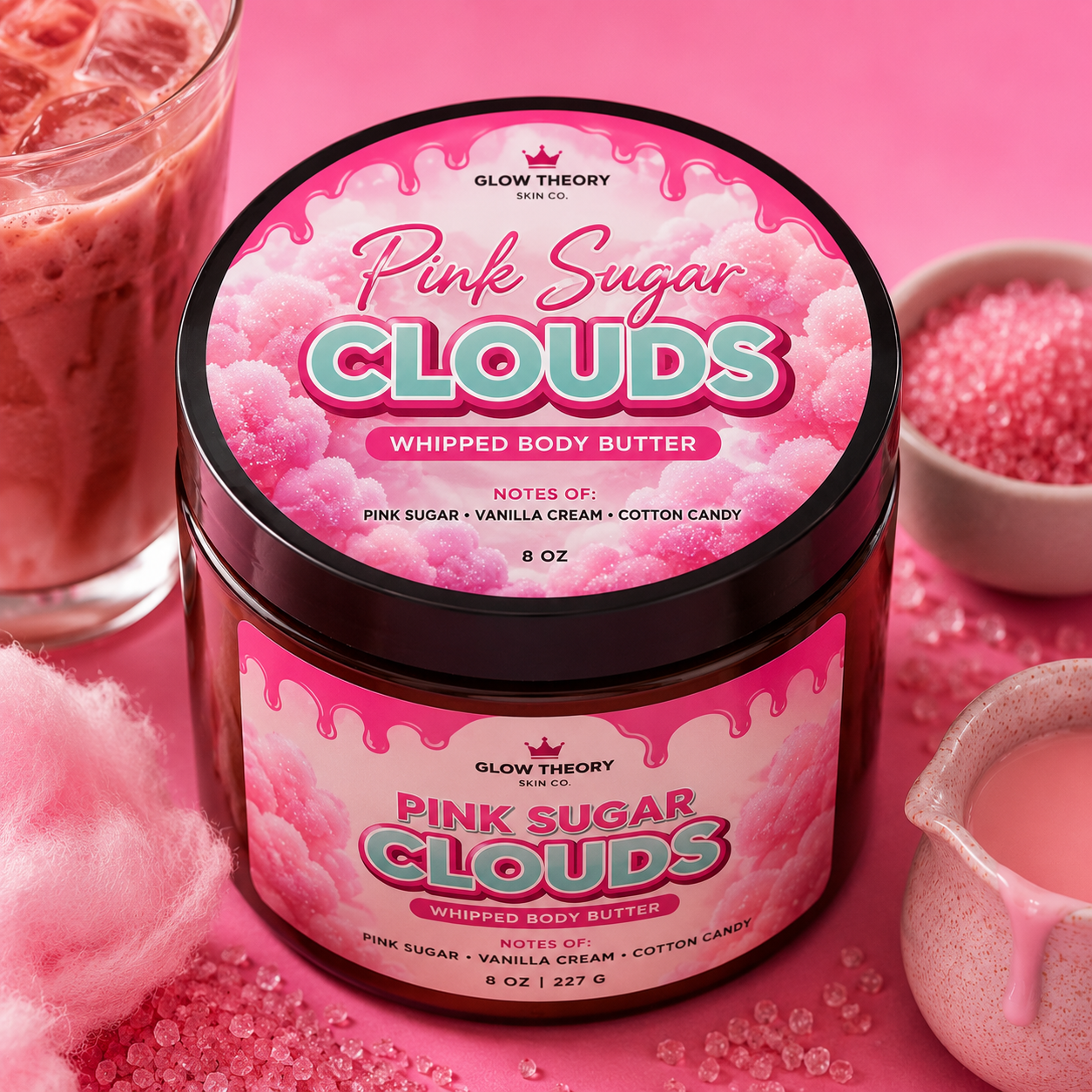 Pink Sugar Clouds Glow Butter