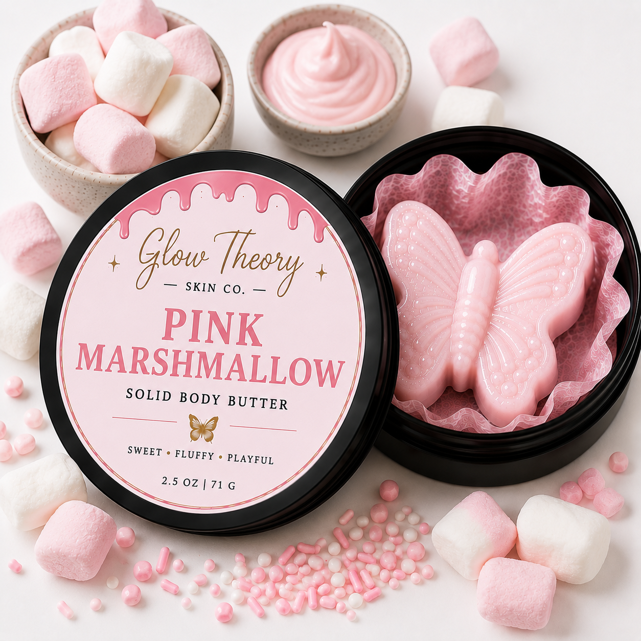 Pink Marshmallow Solid Body Butter