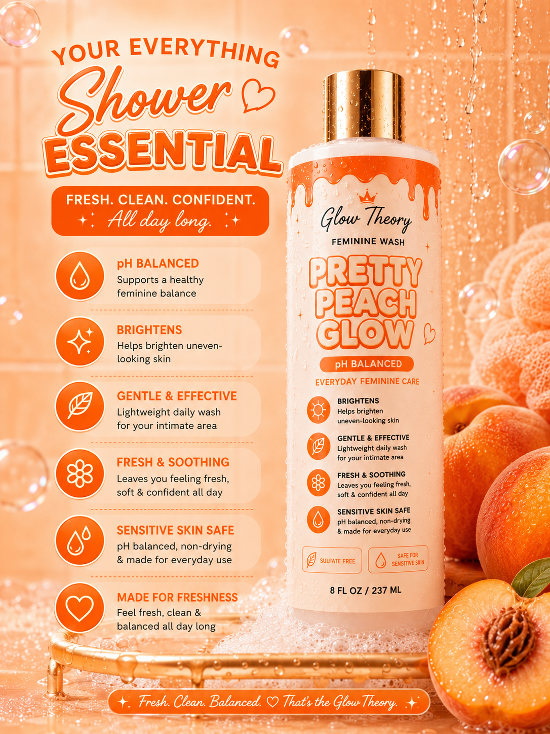 Pretty Peach Glow Brightening Glow Wash