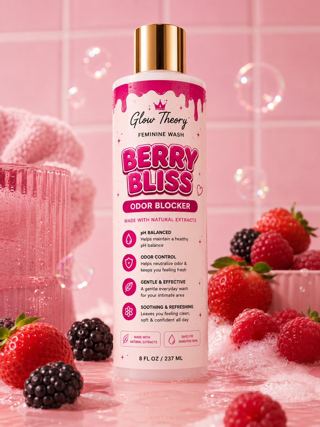 Berry Bliss Odor Blocking Feminine Wash (pH balancing)