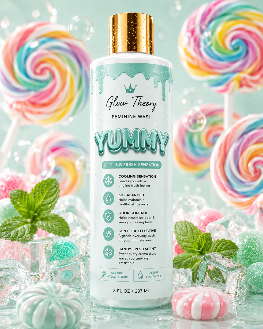 Glow Theory Yummy Cooling Fresh Sensation Feminine Wash