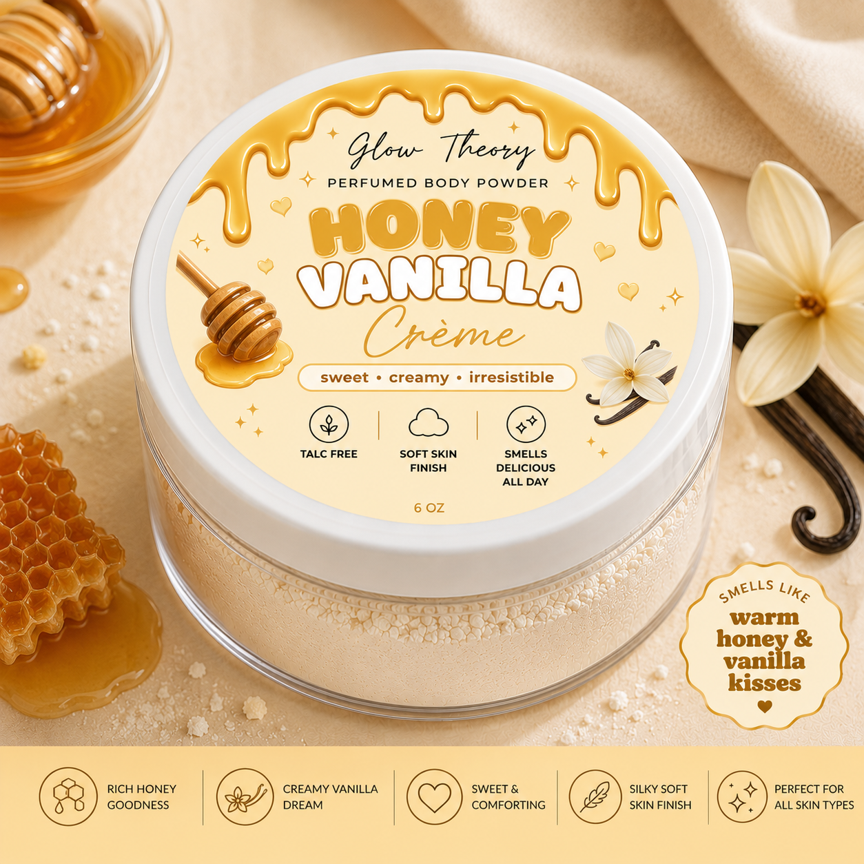 Honey Vanilla Crème  — Perfumed Body Powder