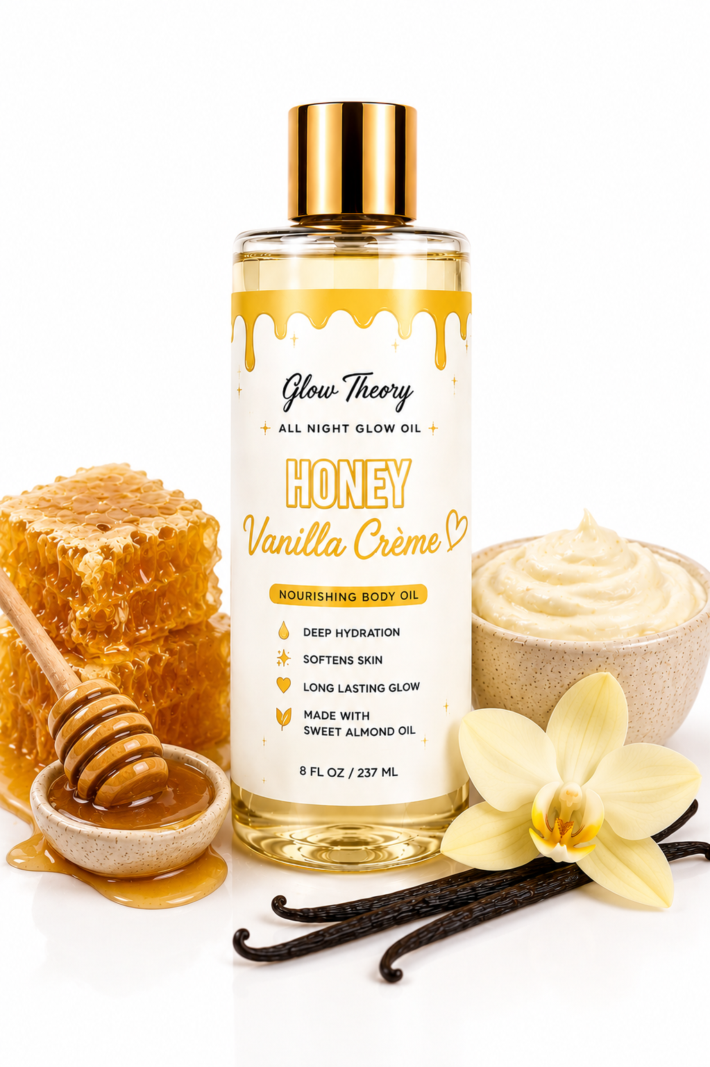 Glow Theory Honey Vanilla Crème All Night Glow Oil
