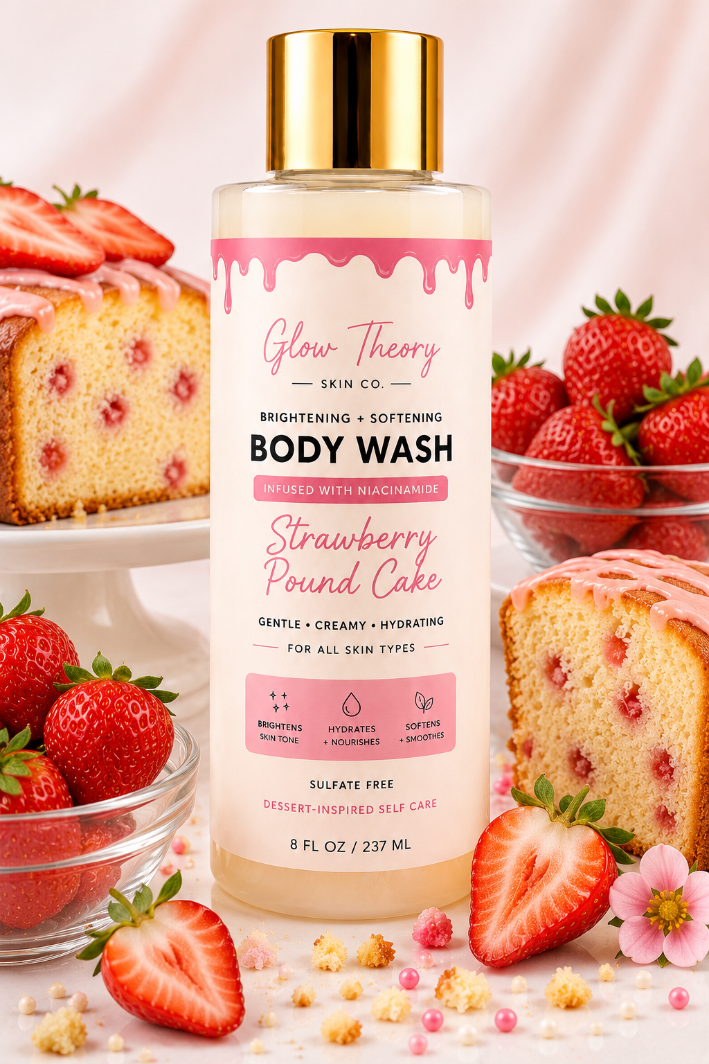 Strawberry Poundcake - Brightening Body Wash