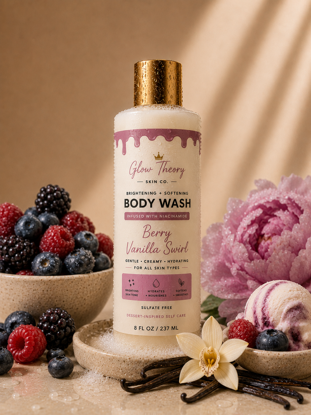 Berry Vanilla Swirl - Brightening Body Wash